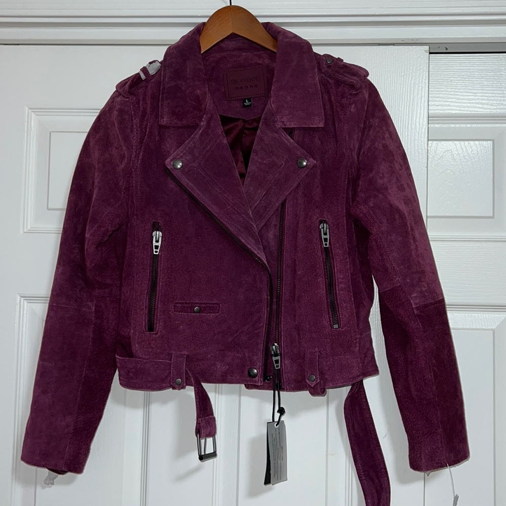 NWT BLANKNYC SUEDE MOTO JACKET sz Large